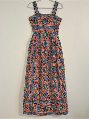 Floral Print Pink Maxi Sundress with Wide Straps